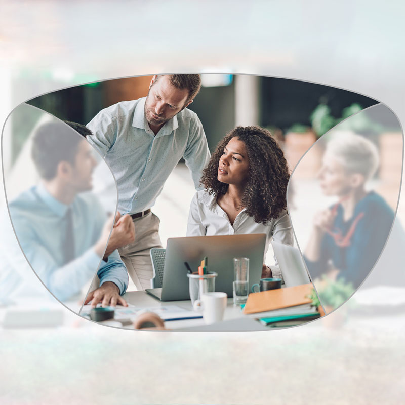 Lentille professionnelle de bureau